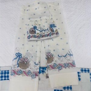 Country Geese kitchen window set